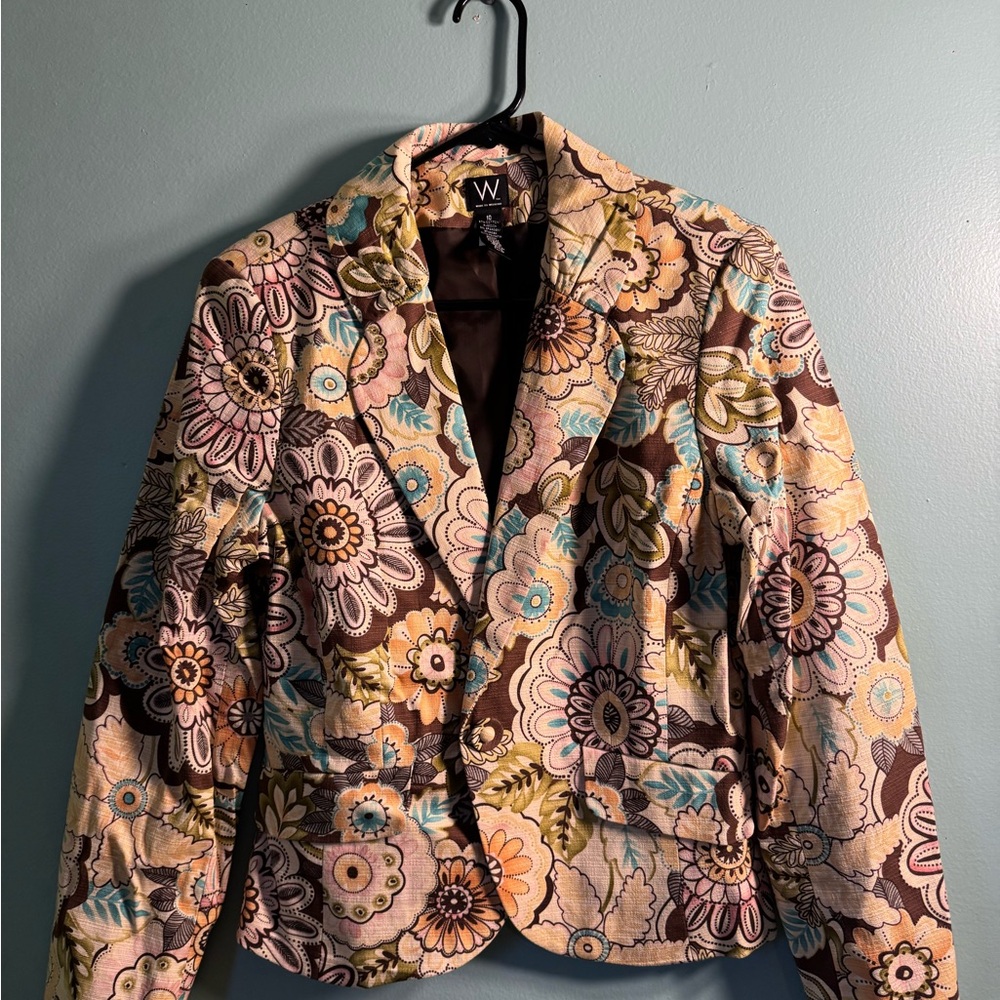 omen's Multicolor Floral Blazer